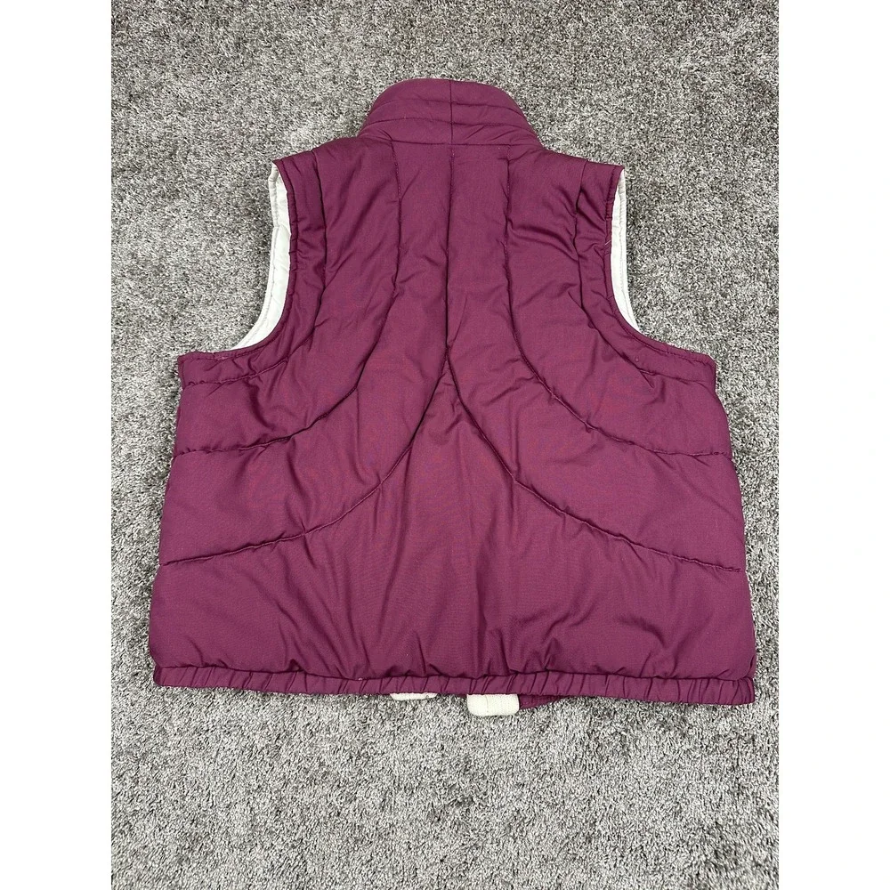 Vintage Puffer Vest Womens‎ Large Quilted Button Front Sleeveless Winter 80s - Picture 2 of 10